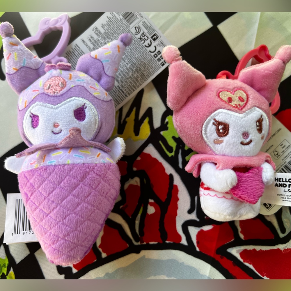 Kuromi Plush Keychain bundle